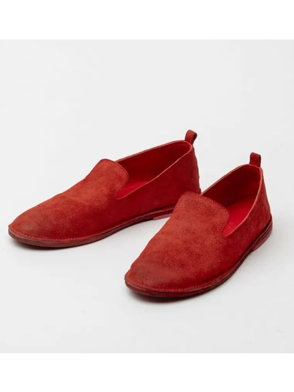 Marsell Strasacco Red Suede Slip-On Loafers 38.5/8